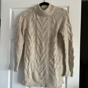 Light Tan Knit Tunic Sweater